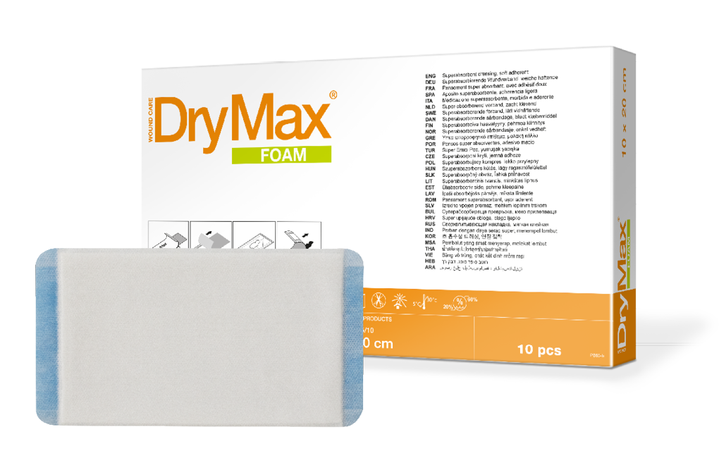 Ett skumforband med superabsorberande teknik, DryMax Foam fran Absorbest